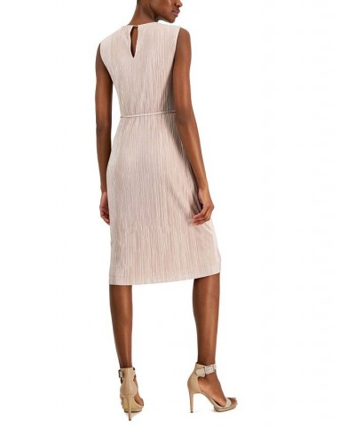 Women's Pleated Tie-Waist Midi Dress Ballet $43.67 Dresses