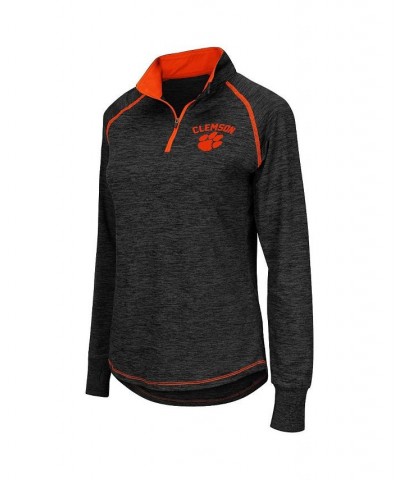 Women's Black Clemson Tigers Bikram 1/4 Zip Long Sleeve Jacket Black $25.85 Jackets