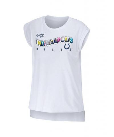 Women's White Indianapolis Colts Greetings From Muscle T-shirt White $20.00 Tops