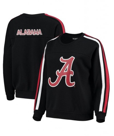 Women's Black Alabama Crimson Tide Perforated Logo Pullover Sweatshirt Black $30.75 Sweatshirts