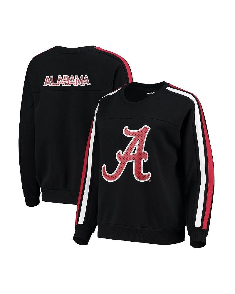 Women's Black Alabama Crimson Tide Perforated Logo Pullover Sweatshirt Black $30.75 Sweatshirts