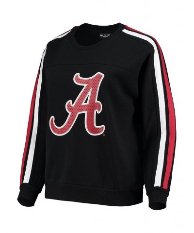 Women's Black Alabama Crimson Tide Perforated Logo Pullover Sweatshirt Black $30.75 Sweatshirts