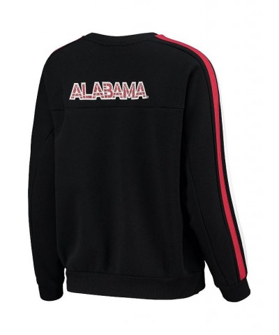 Women's Black Alabama Crimson Tide Perforated Logo Pullover Sweatshirt Black $30.75 Sweatshirts