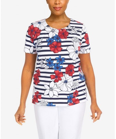 Women's Independence Floral Top Multi $27.09 Tops