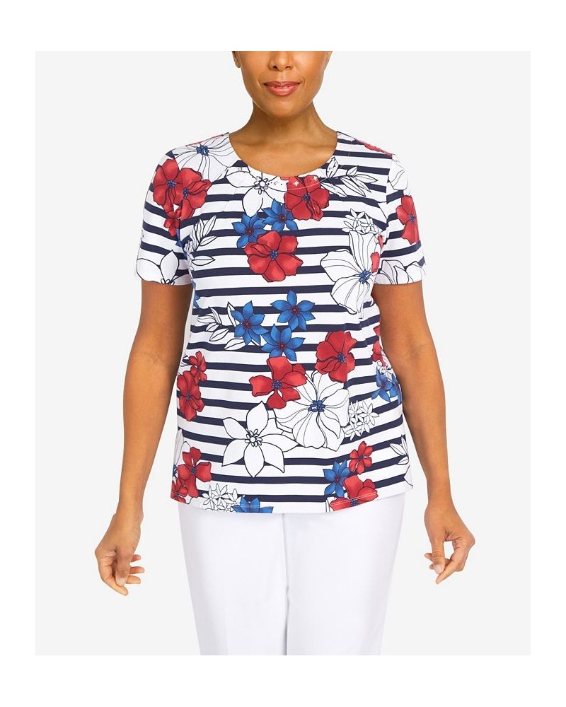 Women's Independence Floral Top Multi $27.09 Tops