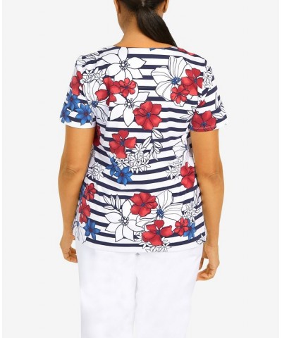 Women's Independence Floral Top Multi $27.09 Tops