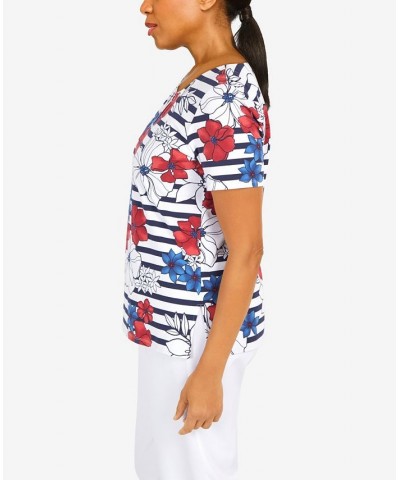 Women's Independence Floral Top Multi $27.09 Tops