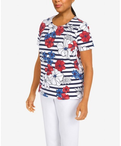 Women's Independence Floral Top Multi $27.09 Tops