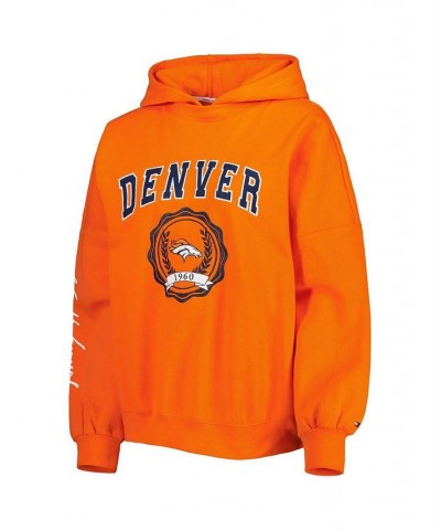 Women's Orange Denver Broncos Becca Drop Shoulder Pullover Hoodie Orange $47.00 Sweatshirts