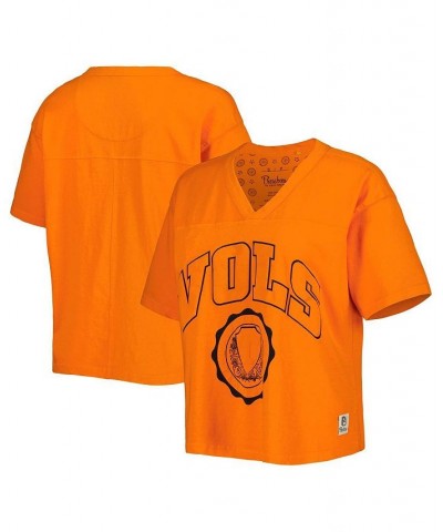 Women's Tennessee Orange Tennessee Volunteers Sycamore Edith Waist-Length V-Neck T-shirt Orange $26.49 Tops