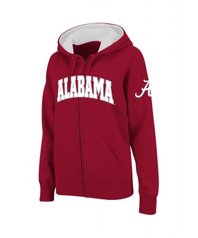 Women's Crimson Alabama Crimson Tide Arched Name Full-Zip Hoodie Crimson $26.00 Sweatshirts