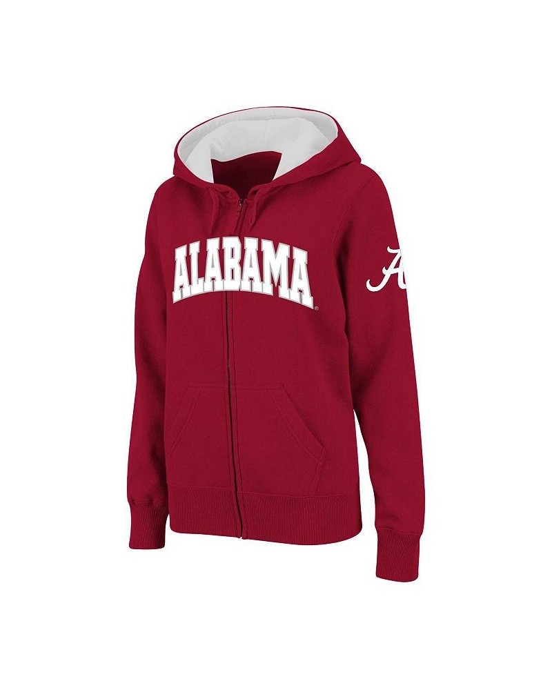 Women's Crimson Alabama Crimson Tide Arched Name Full-Zip Hoodie Crimson $26.00 Sweatshirts