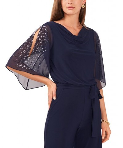 Petite Cowlneck Jumpsuit Jbs Navy $39.99 Pants