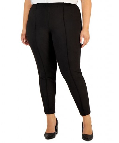 Plus Size Faux-Suede Ankle Pants Anne Black $24.30 Pants