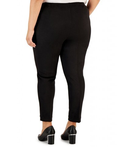 Plus Size Faux-Suede Ankle Pants Anne Black $24.30 Pants