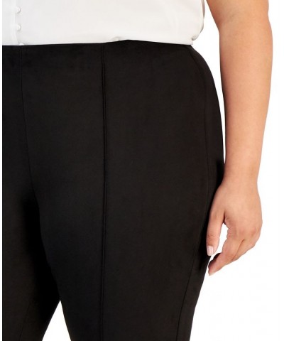 Plus Size Faux-Suede Ankle Pants Anne Black $24.30 Pants