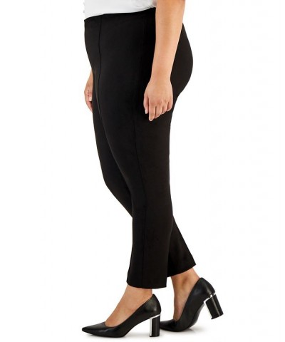 Plus Size Faux-Suede Ankle Pants Anne Black $24.30 Pants