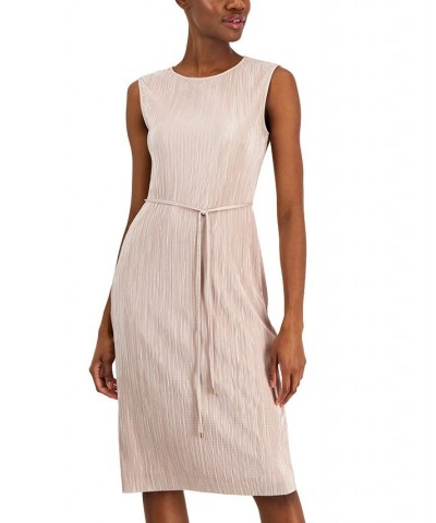 Women's Pleated Tie-Waist Midi Dress Ballet $43.67 Dresses