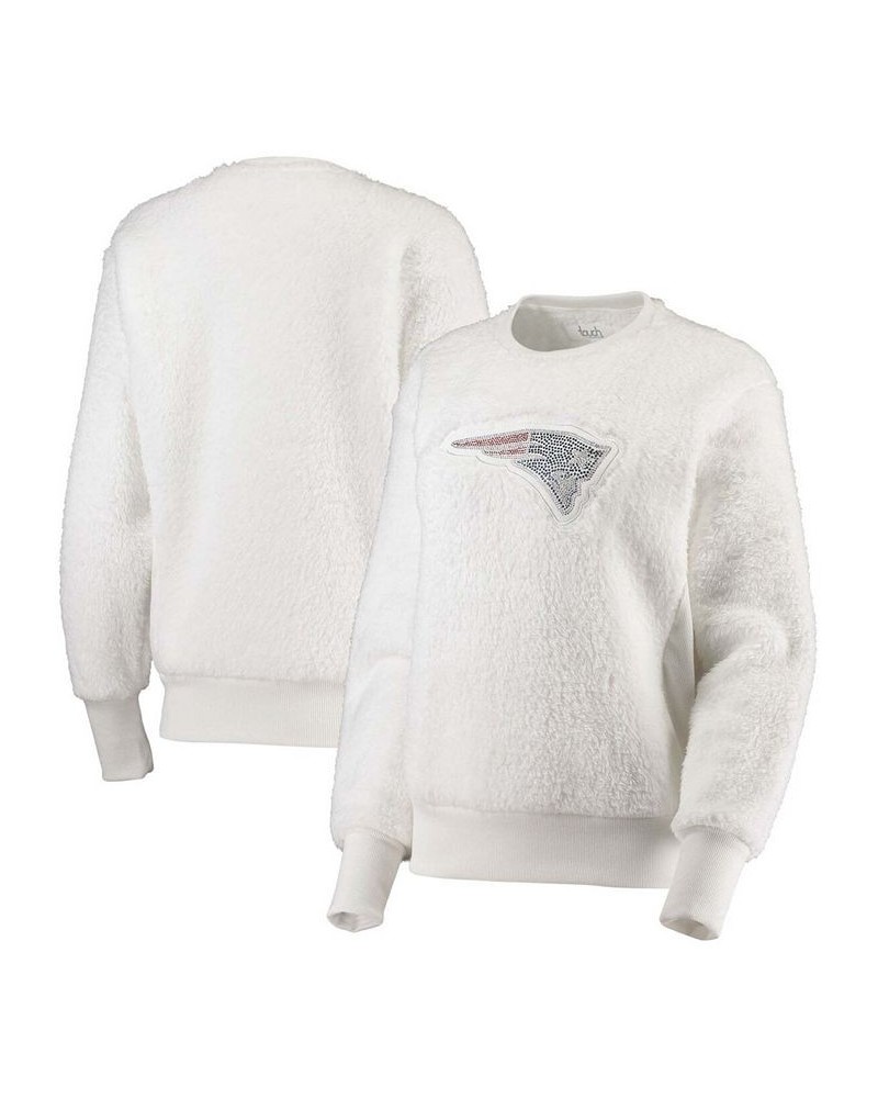 Women's White New England Patriots Milestone Tracker Pullover Sweatshirt White $28.29 Sweatshirts