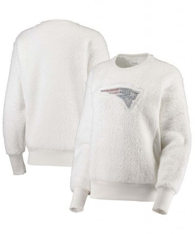 Women's White New England Patriots Milestone Tracker Pullover Sweatshirt White $28.29 Sweatshirts