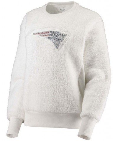 Women's White New England Patriots Milestone Tracker Pullover Sweatshirt White $28.29 Sweatshirts