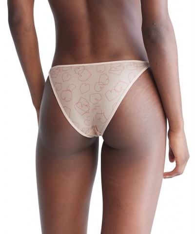 Women's Sheer Marquisette High-Leg Tanga Underwear QF6730 Kelly Hearts $11.60 Panty