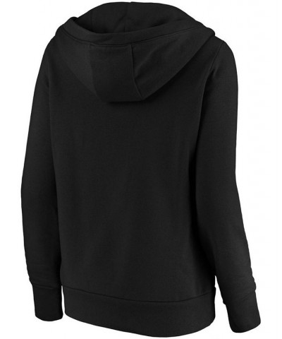 Plus Size Black Miami Marlins Victory Script Crossover Neck Pullover Hoodie Black $36.00 Sweatshirts