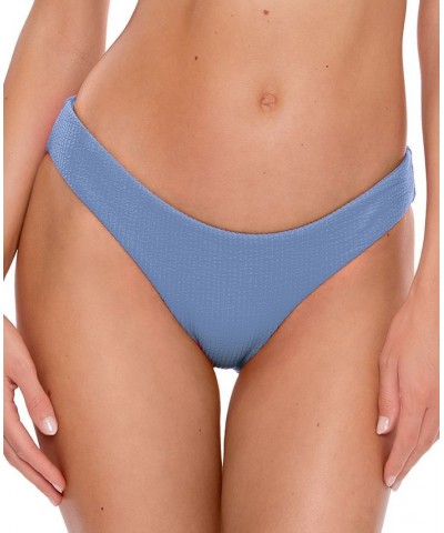 Pucker Up Textured Shirred-Back Hipster Bikini Bottoms Mist $16.93 Swimsuits