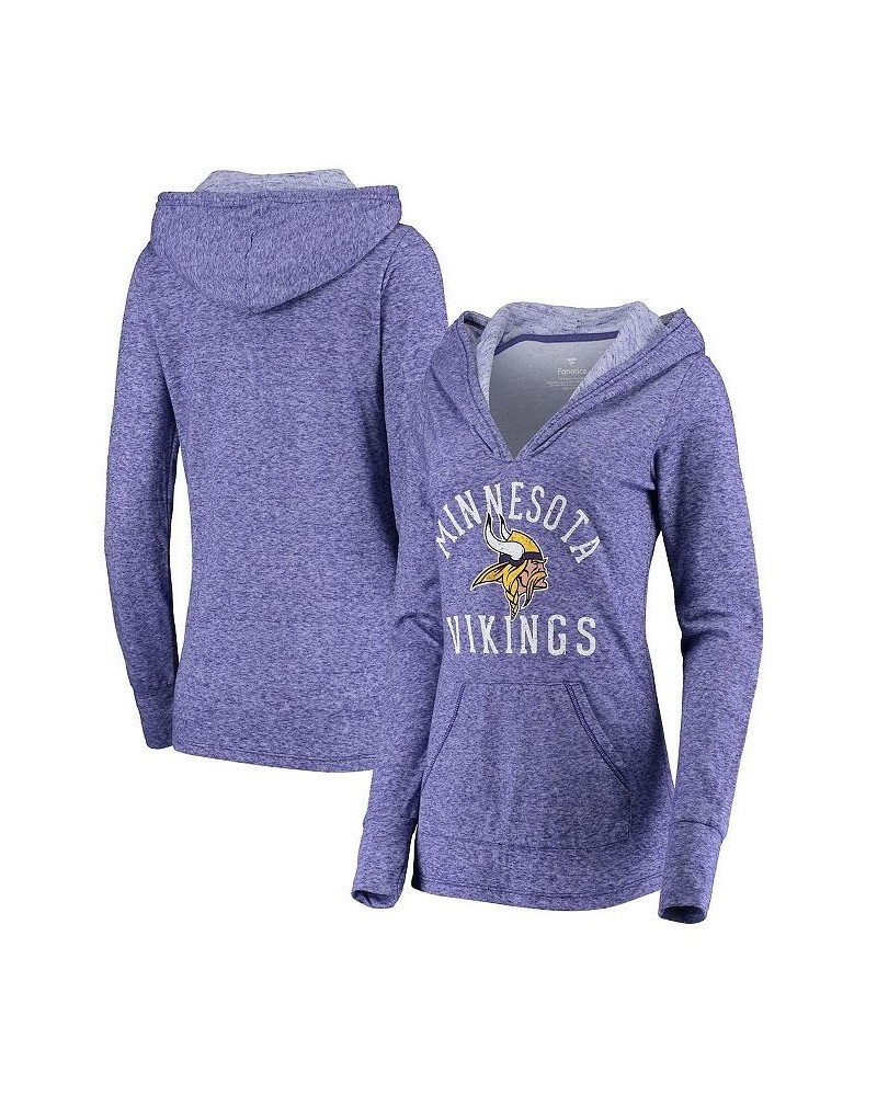 Women's Branded Purple Minnesota Vikings Doubleface Slub Pullover Hoodie Purple $37.40 Sweatshirts