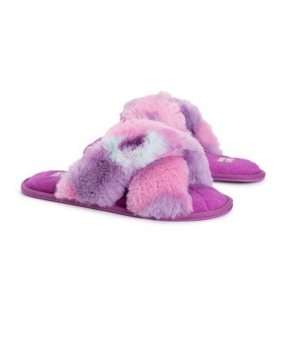 Women's Perley Criss Cross Slipper Purple $23.94 Shoes