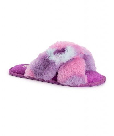 Women's Perley Criss Cross Slipper Purple $23.94 Shoes