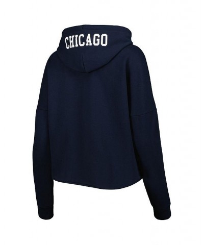 Women's Navy Chicago Bears Foil Sleeve Pullover Hoodie Navy $42.11 Sweatshirts