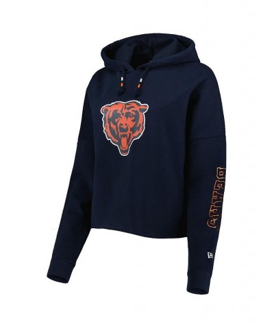 Women's Navy Chicago Bears Foil Sleeve Pullover Hoodie Navy $42.11 Sweatshirts