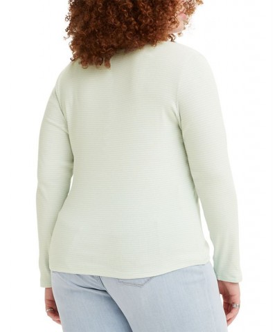 Plus Size Honey Long Sleeve T-Shirt Vanilla Starlight Blue $10.55 Tops