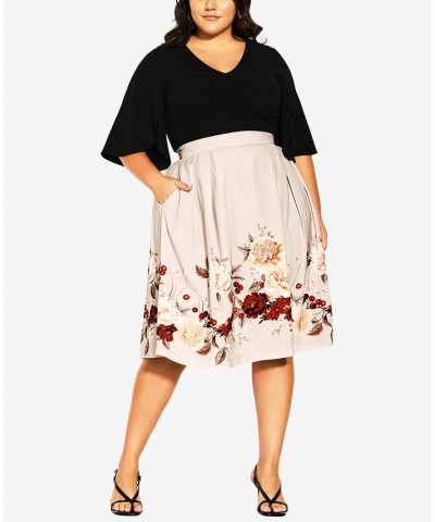 Plus Size Trendy Sophia Skirt Champagne $41.58 Skirts