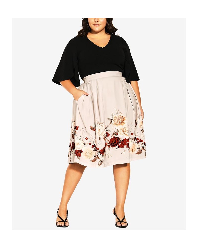 Plus Size Trendy Sophia Skirt Champagne $41.58 Skirts