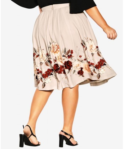 Plus Size Trendy Sophia Skirt Champagne $41.58 Skirts