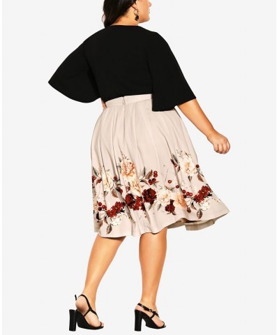 Plus Size Trendy Sophia Skirt Champagne $41.58 Skirts