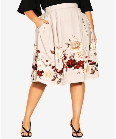 Plus Size Trendy Sophia Skirt Champagne $41.58 Skirts