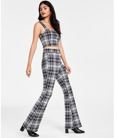 Women’s Plaid-Print Flare-Leg Pants Classic Plaid $23.31 Pants