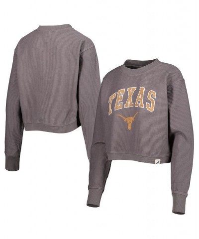 Women's Gray Texas Longhorns Classic Campus Corded Timber Sweatshirt Gray $41.59 Sweatshirts