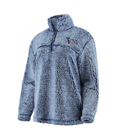 Women's Gray Houston Texans Sherpa Quarter-Zip Pullover Jacket Gray $35.04 Jackets