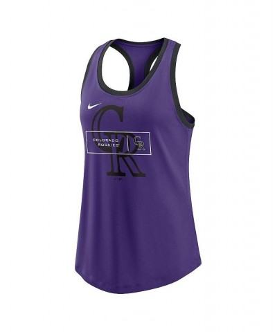 Women's Purple Colorado Rockies X-Ray Racerback Performance Tank Top Purple $24.29 Tops