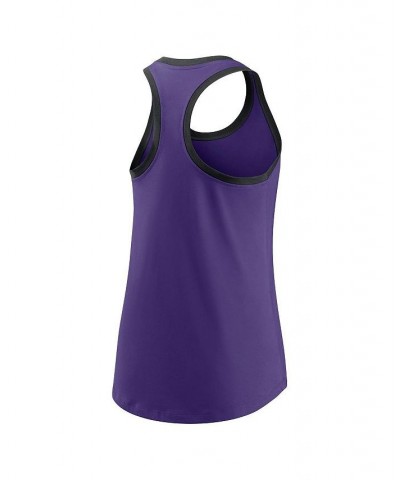 Women's Purple Colorado Rockies X-Ray Racerback Performance Tank Top Purple $24.29 Tops