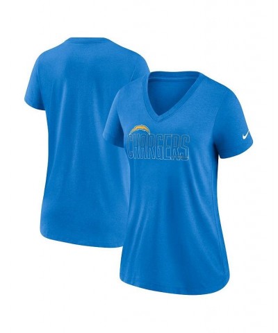 Women's Heathered Powder Blue Los Angeles Chargers Lock Up Tri-Blend V-Neck T-shirt Heathered Powder Blue $20.25 Tops