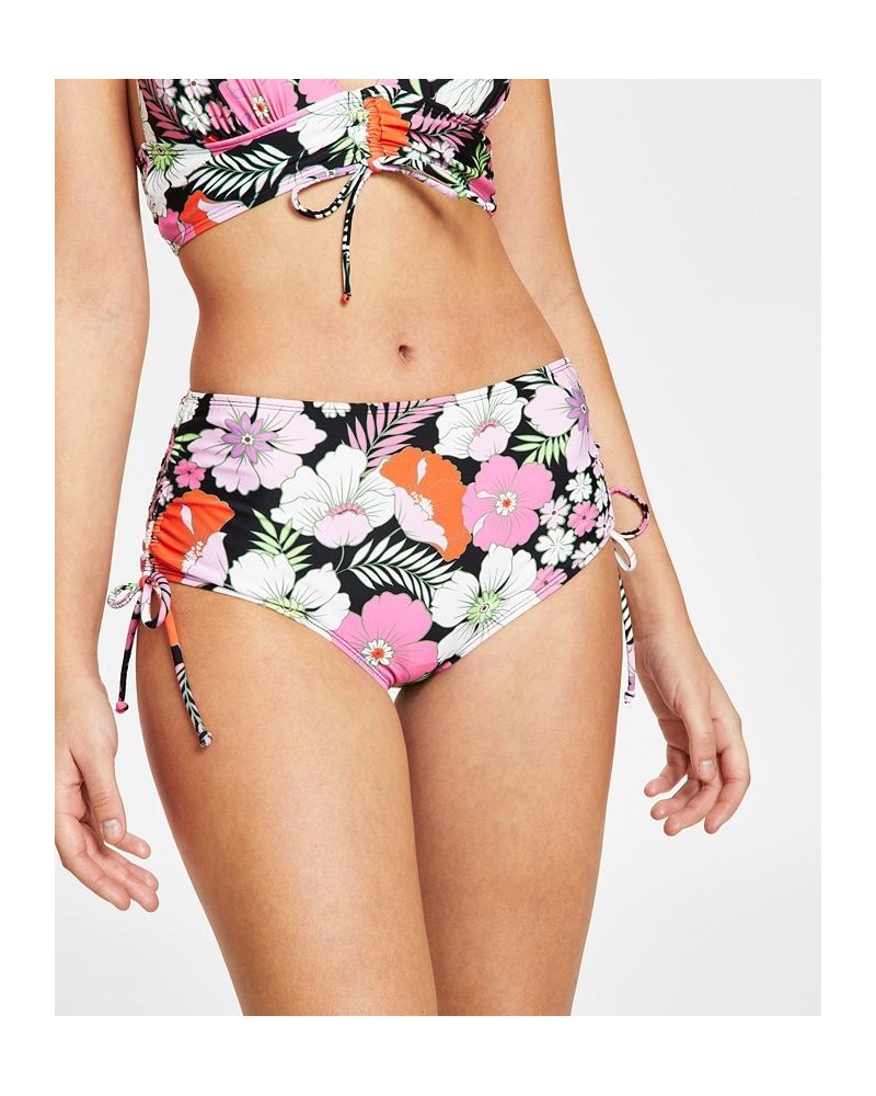 Juniors' Convertible Floral-Print Bikini Top & Hipster Bottoms In The Groove Black Multi $17.84 Swimsuits