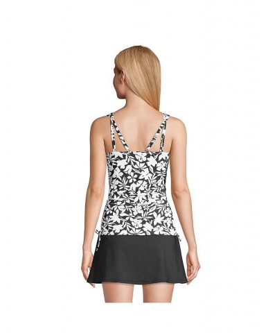 Women's DD-Cup Adjustable V-neck Underwire Tankini Swimsuit Top Adjustable Straps Black havana floral $40.90 Swimsuits