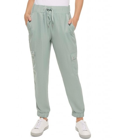 Women's High-Rise Cargo Joggers Sage $28.86 Pants