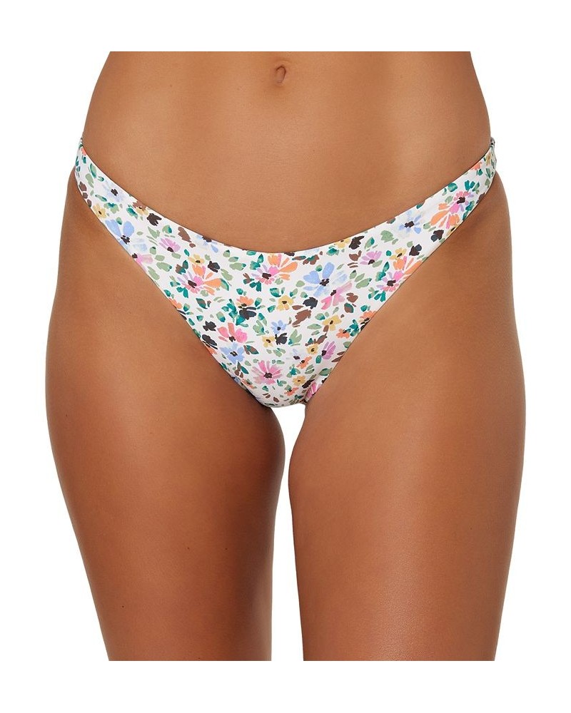 Juniors' Maggie Ditsy-Floral Printed Cheeky Bikini Bottoms Multi Color $28.05 Swimsuits