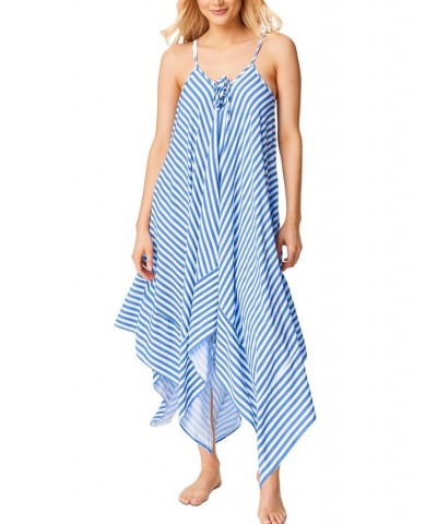 Lickity Split Lace Front Cover Up Blue/White Stripe $42.14 Swimsuits